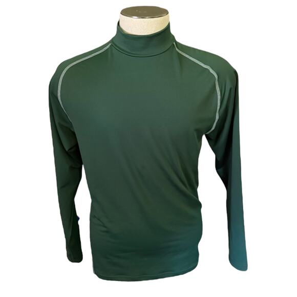 Nike Team Dri Fit Green Mock Neck Long Sleeve Shirt Size XXL - Picture 1 of 4